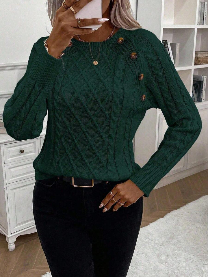 Faye™ | Casual Button Sweater – Soft Knitted Everyday Pullover