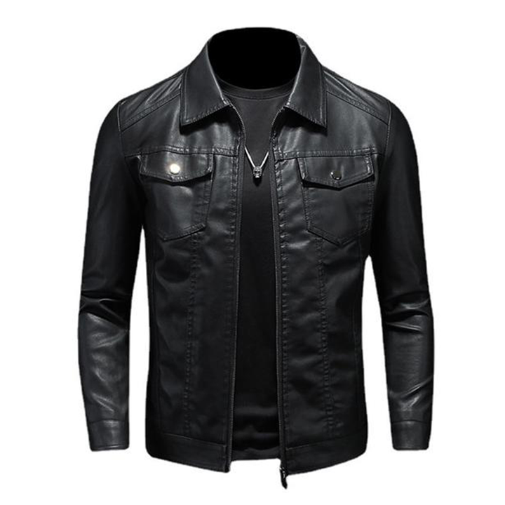 Men's Black Leather Jacket