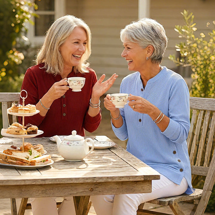 Angela | Cozy Knit Crewneck Sweater - Women's Relaxed Fit Long Sleeve Pullover