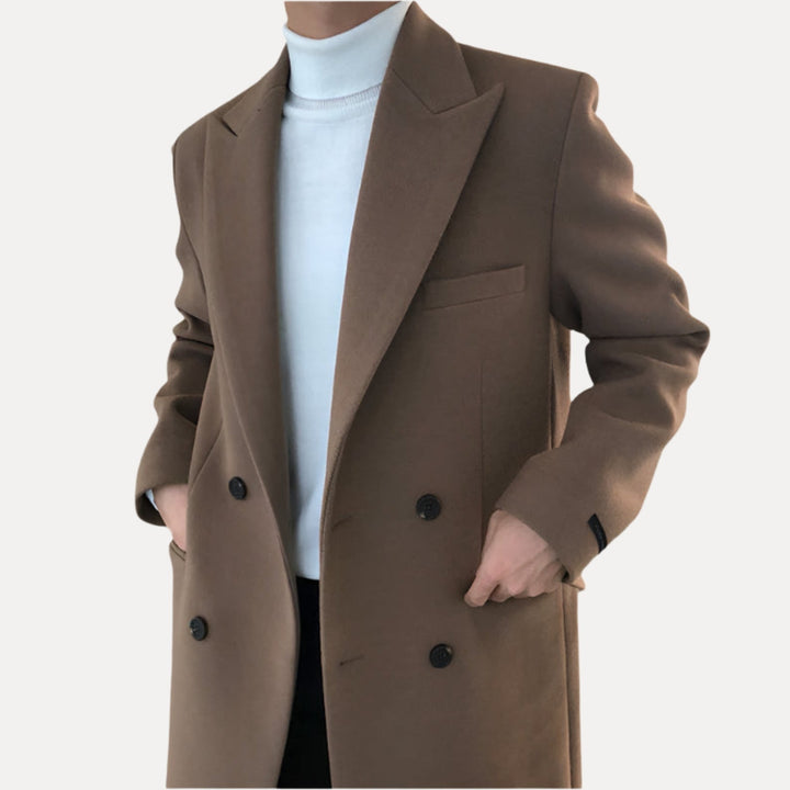 Women’s Elegant Double-Breasted Coat – Timeless Outerwear