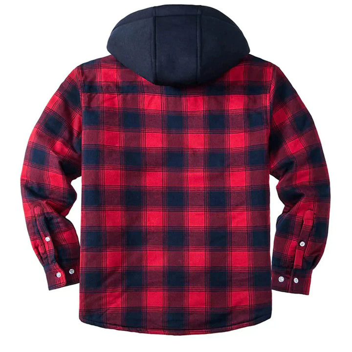 Joel | Checked Hooded Jacket – Warm Casual Outdoor Layer