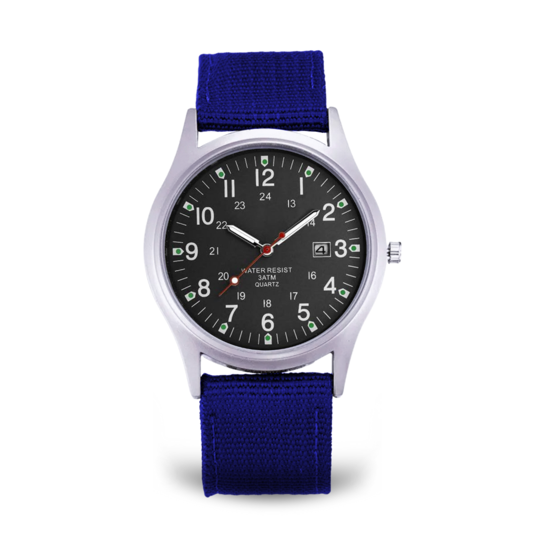Casual wristwatch inspired by military watches