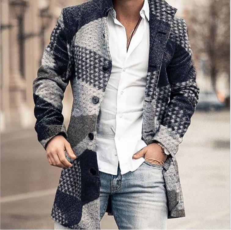 Franck - Long Sleeve Plaid Button-Up Jacket