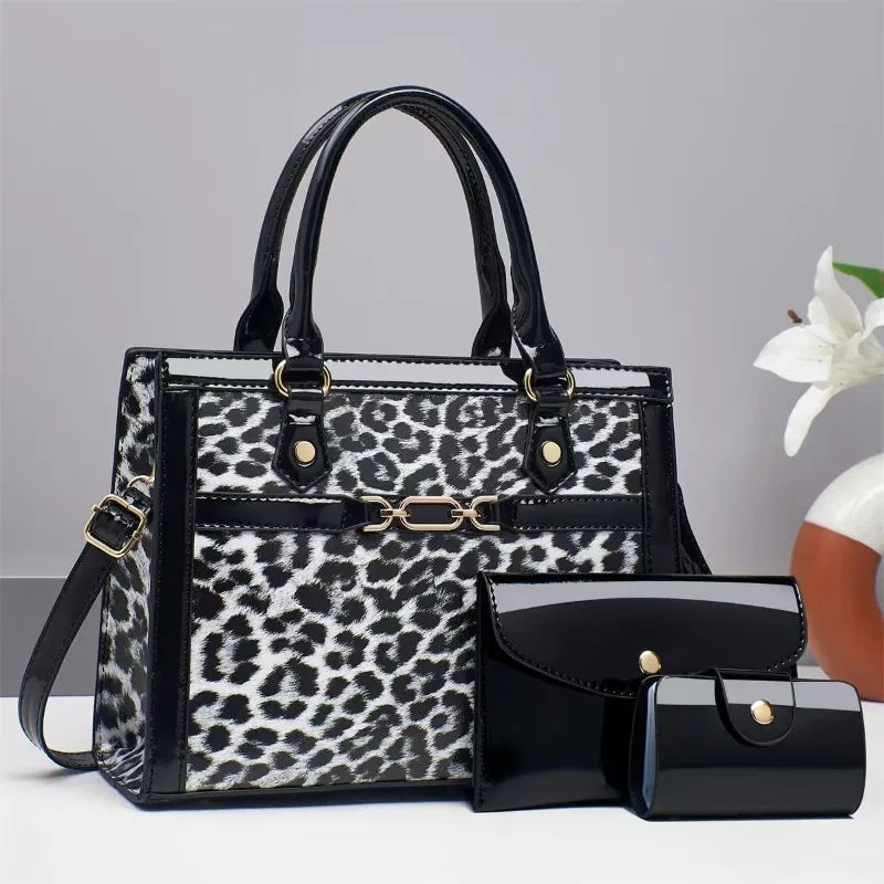 Charlotte™ - Vintage Leopard Print Bags Set