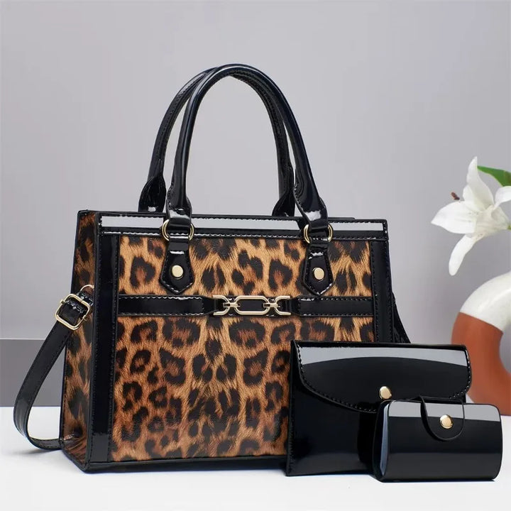 Charlotte™ - Vintage Leopard Print Bags Set