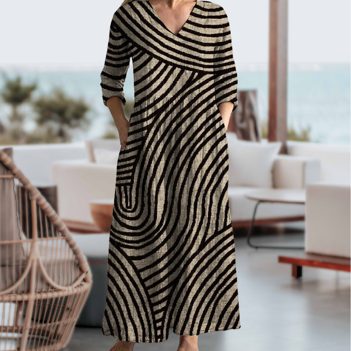 Zoe™ | Elegant Striped Dress