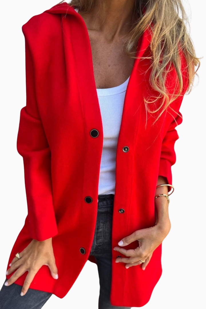 Jacqueline | Casual Hoodie Jacket with Buttons