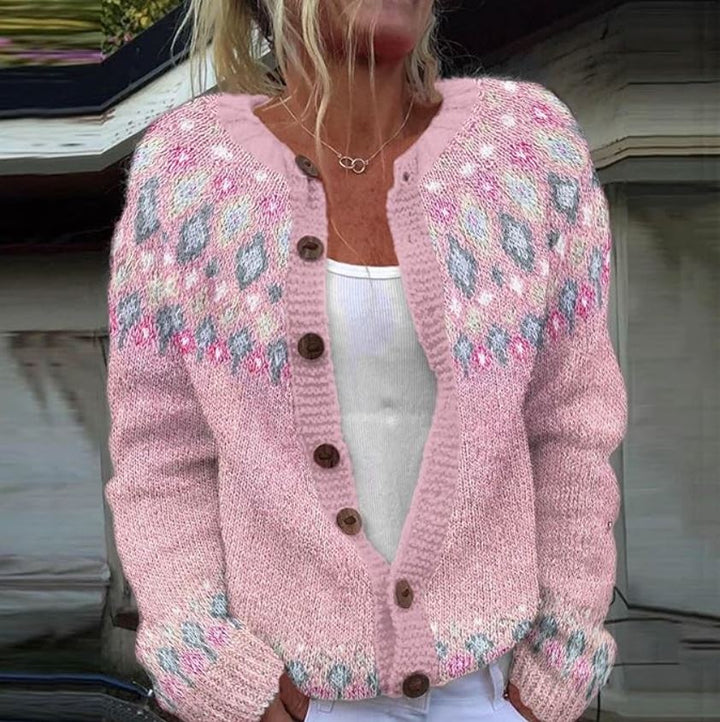 Cassey | Pink Loose Fitting Cardigan