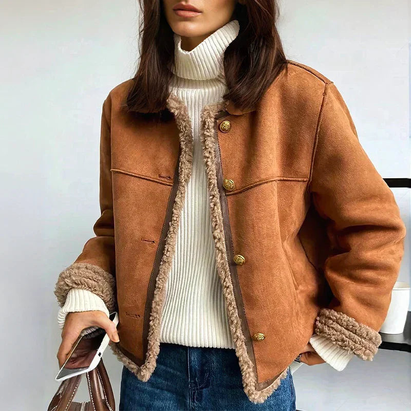 Rosa | Buttoned Sheepskin Jacket