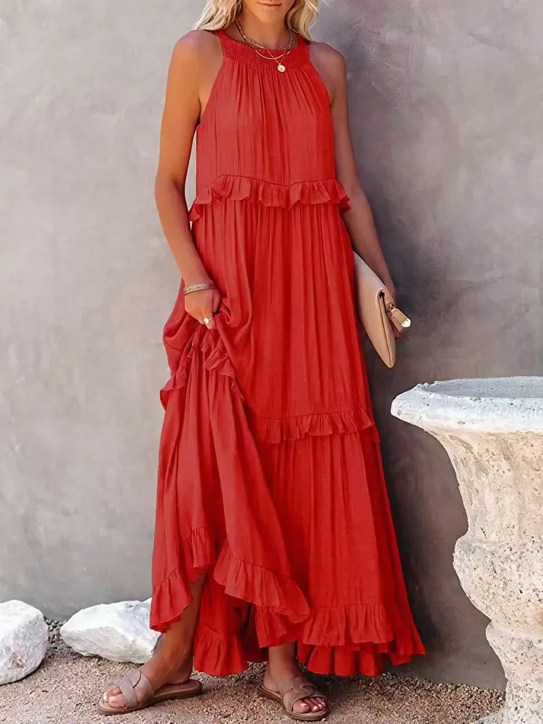 Elsie - Ruffle Maxi Dress
