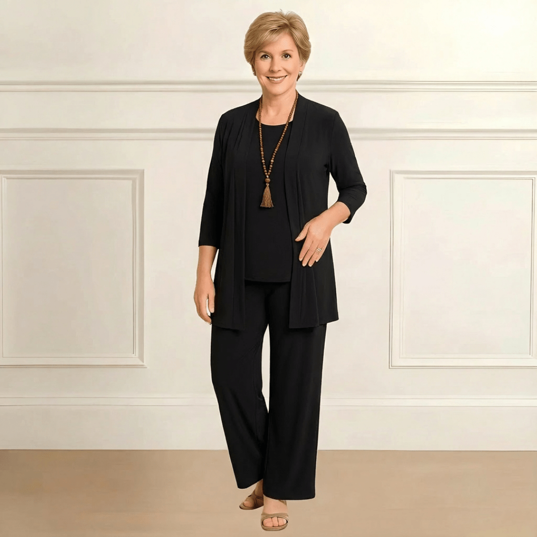 Rosy Cardigan, Top & Pants Set