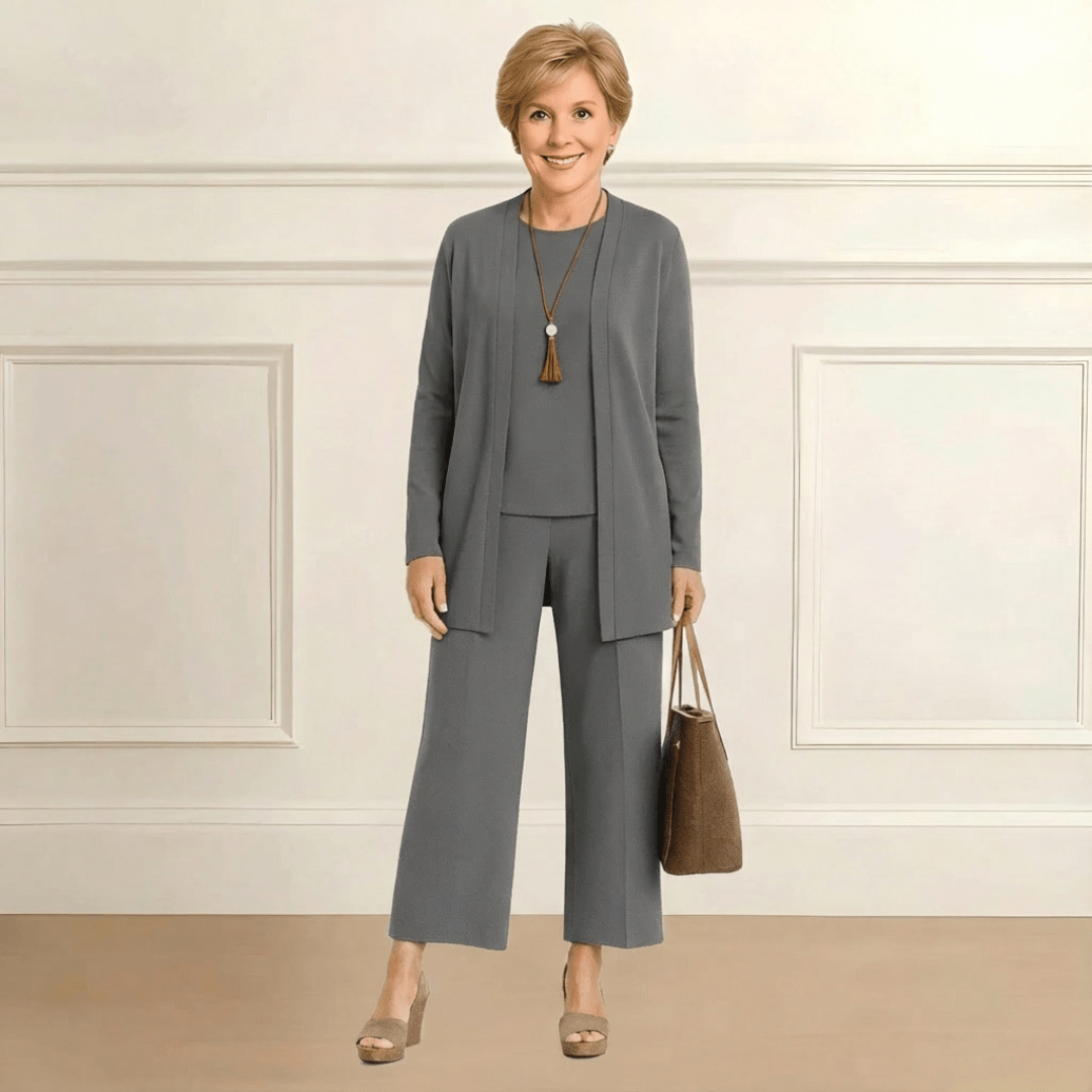 Rosy Cardigan, Top & Pants Set