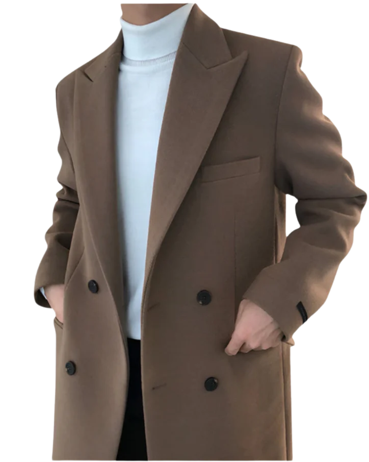 Women’s Elegant Double-Breasted Coat – Timeless Outerwear